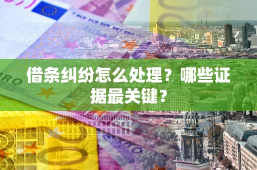 武汉借条纠纷怎么处理？哪些证据最关键？