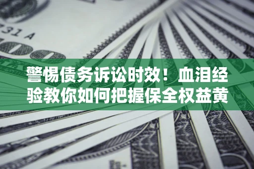 武汉警惕债务诉讼时效！血泪经验教你如何把握保全权益黄金期