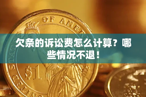 武汉欠条的诉讼费怎么计算？哪些情况不退！